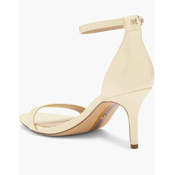 Sam Edelman Patti Ankle Strap Sandal Cream Patent New size 9.5W Wide - Picture 16 of 16